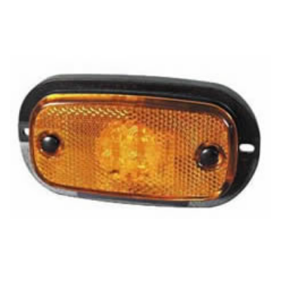 Durite 0-167-60 Amber LED Side Marker Lamp with Reflex Reflector and Leads - 24V PN: 0-167-60